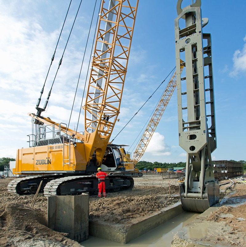 Diaphragm wall construction work