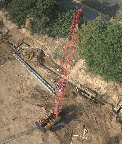 Soil anchoring work